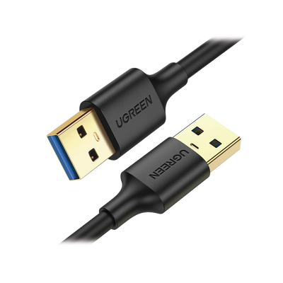 Cable USB-A 3.0 a USB-A 3.0 / 1 Metro / Macho a Macho / Conector Niquelado / Núcleo de Cobre Estañado / Blindaje Múltiple / Velocidad 5Gbps / No Requiere Controlador / Compatible con USB2.0 Y USB 1.1