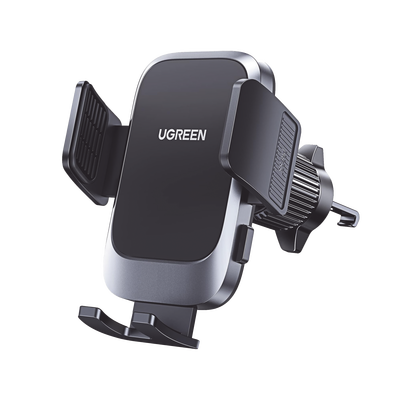 Soporte de Automóvil para Rendija de Ventilación Horizontal y Vertical / Rotación de 360° / Gancho Metálico / Botón de Liberación / Protección de clip Antideslizante / Goma Anti-Arañazos / Compa