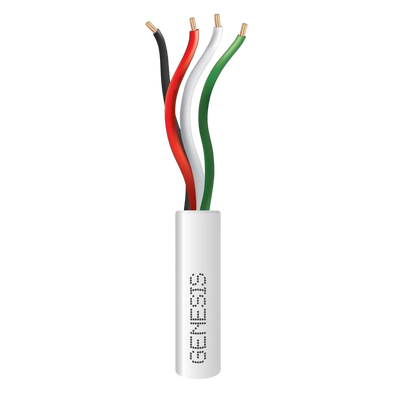 Bobina de 305 Metros / Cable de Cobre / 4 x 22 AWG / Riser / Color Blanco / Para Aplicaciones de Alarmas de Intrusión y Automatización