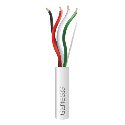 Bobina de 152 Metros / Cable de Cobre / 4 x 18 AWG / Riser / Color Blanco / Para Aplicaciones de Alarmas de Intrusión/Control de Acceso/ Automatización / Interfonos y Tv Porteros