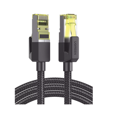 Cable Ethernet Cat7 CLASSâ… F/FTP Redondo con Malla de Nylon 1 Metro