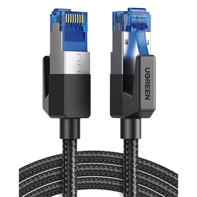 Cable Ethernet Cat8 CLASSâ… F/FTP Redondo con Malla de Nylon 2 Metros