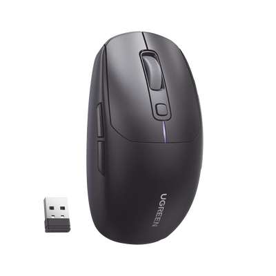 Mouse Gaming Inalámbrico| 5000 DPI | 5 Niveles de DPI |6 Botones | Recargable | Tri-Modo USB/BT/2,4 GHz | Diseño Ergonómico | Alta Capacidad de Batería | Luz Led | Compatible con Windows macOS Android iOS Linux.
