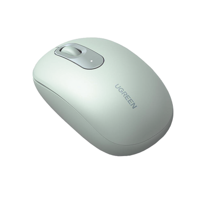 Mouse Inalámbrico 2.4G 800/1200/1600/2400 DPI | Función de 3 botones | Alcance 10m | Silencioso | Ergonómico | Anti-caída y Anti-interferencias | Batería Alcalina AA incluida | Color Green.