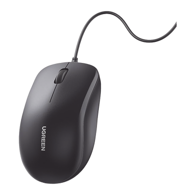 Mouse Óptico USB | Cable USB de 1.5 metros | 3 Botones | 1200DPI | Diseño Ergonómico | Silencioso | Color Negro | Windows / MacOS / Linux / Chrome y otros | También Compatible con DVR / NVR.