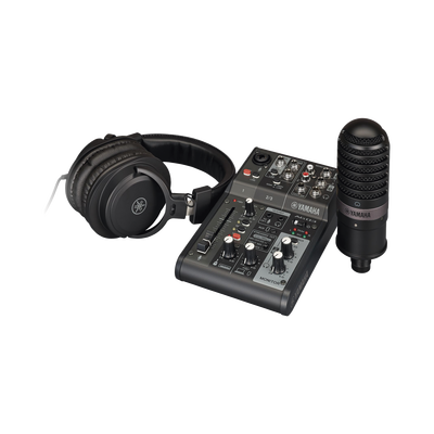 Paquete para live streaming | Mezclador de Streaming en Vivo de 3 canales | Micrófono de Condensador con Calidad de Estudio | Auriculares con Calidad de Estudio