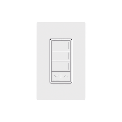 (RadioRa3) Botonera Sunnata Blanco 3 escenas y 2 botones subir/bajar para Radio RA3, programe escenas diferentes en cada botón.