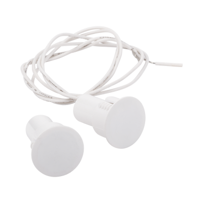 Contacto magnético para puertas y ventanas Metálicas, aluminio y madera de empotrar color blanco / GAP: 19mm
