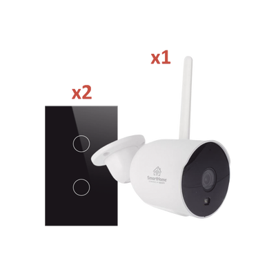 (Wifi) KIT 1 camara Wifi y 2 apagadores inteligentes Wifi
