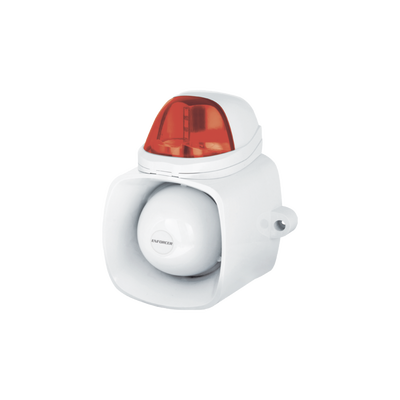 Sirena/luz estroboscópica autónoma – Rojo 4 en 1