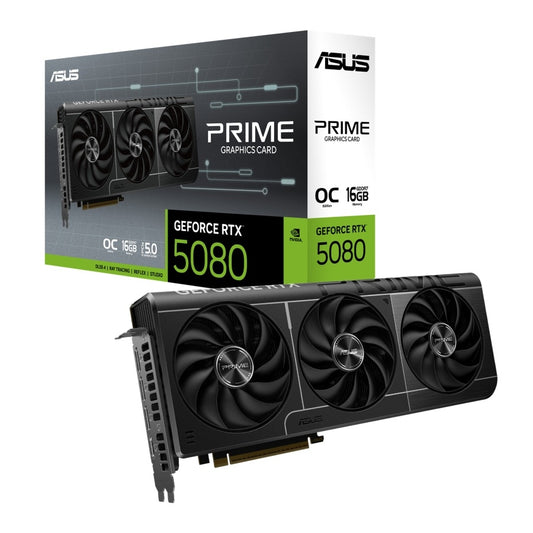 TARJETA DE VIDEO ASUS NVIDIA RTX5080 /PCIE X16 5.0 /16GB GDDR7 /HDMI /3X DP /ESTANDAR /GAMA ALTA