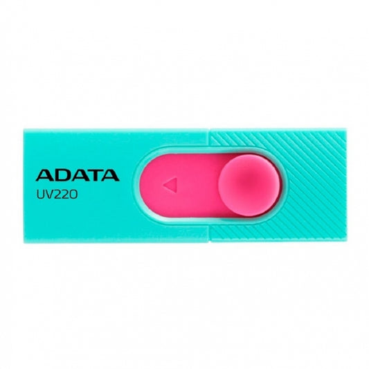 MEMORIA ADATA 32GB USB 2.0 UV220 RETRACTIL AZUL-ROSA (AUV220-32G-RGNPK)