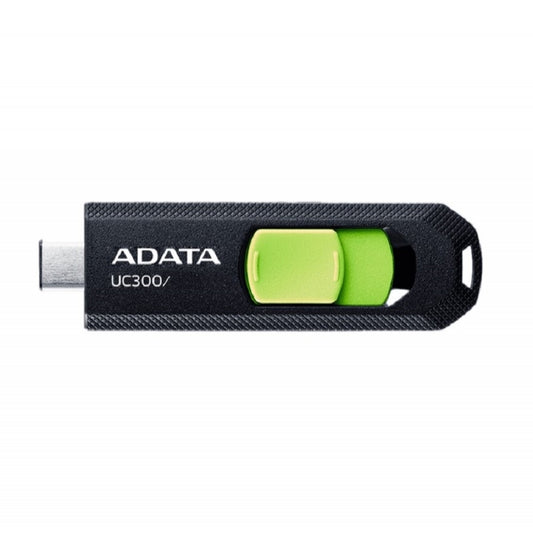 MEMORIA ADATA 64GB USB TIPO C UC300 RETRACTIL NEGRO VERDE (ACHO-UC300-64G-RBK/GN)