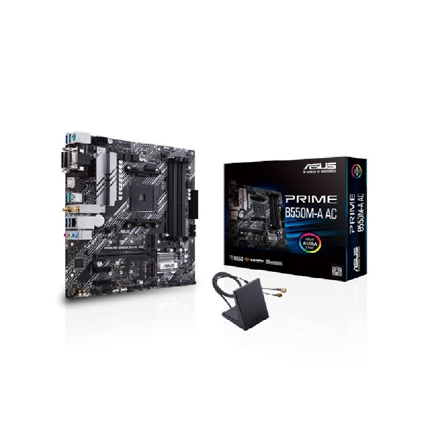 MB ASUS B550 AMD S-AM4 3A GEN/4X DDR4 2666/HDMI/DVI/D-SUB/M.2/6X USB 3.2/WIFI/BLUETOOTH/MICRO ATX/GAMA MEDIA/RGB