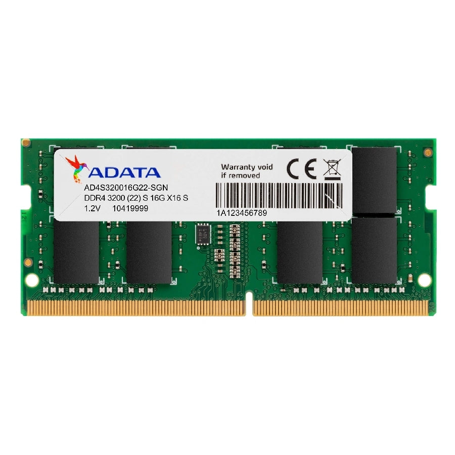 MEMORIA ADATA SODIMM DDR4 16GB PC4-25600 3200MHZ CL22 260PIN 1.2V LAPTOP/AIO/MINI PCS (AD4S320016G22-SGN)