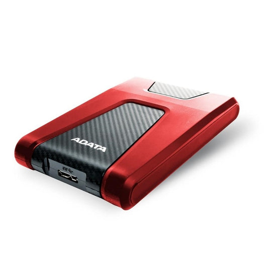 DISCO DURO EXTERNO ADATA HD650 1TB PORTATIL 2.5 USB 3.2 WINDOWS MAC LINUX CONTRAGOLPES COLOR ROJO (AHD650-1TU31-CRD)
