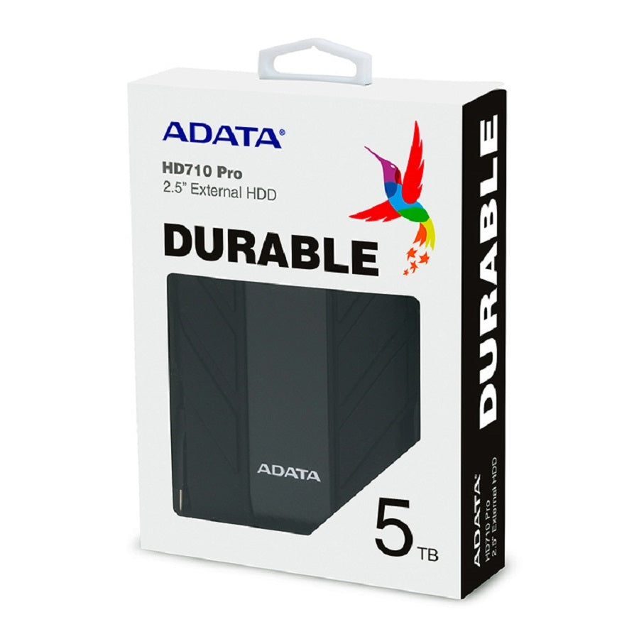 DISCO DURO EXTERNO ADATA HD710P 5TB PORTATIL 2.5 USB 3.2 WINDOWS MAC LINUX CONTRAGOLPES COLOR NEGRO (AHD710P-5TU31-CBK)