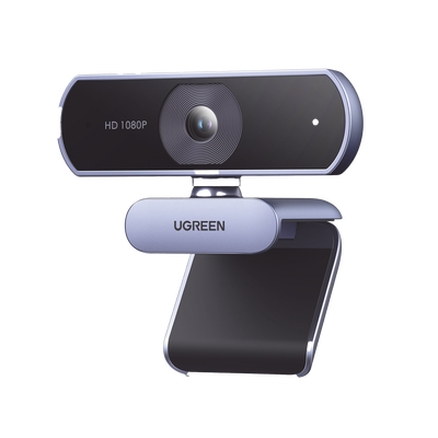 Cámara Web HD con Micrófono Integrado | Resolución 1080P@30FPS | Micrófonos Duales Integrados | Cancelación de Ruido | Corrección de Luz Automática | Vista Amplia de 85° | Rotación Flexible de 36