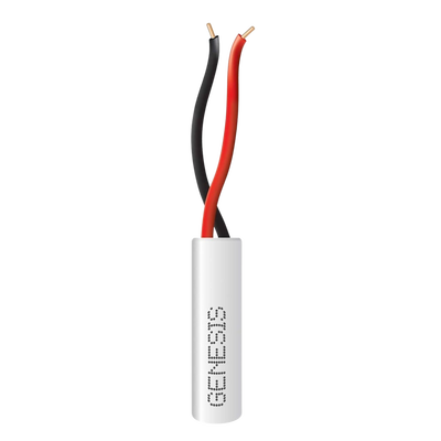 Bobina de 305 Metros / Alambre de Cobre 2 x 22 AWG / Tipo Alarmas CMR-CL3R / Riser / Color Blanco / Para Aplicaciones de Alarmas de Intrusión / Automatización