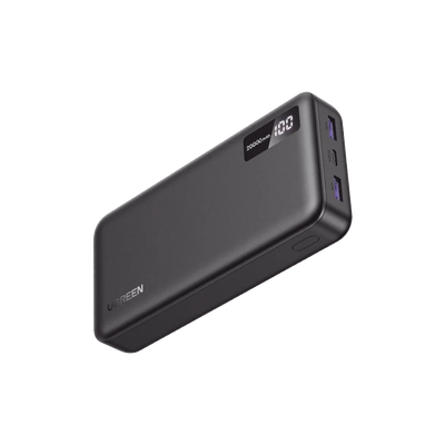 Power Bank 20000mAh | 22.5W | 1 USB-C | 2 USB-A | PD3.0 | QC4.0/3.0/2.0 | FPC | AFC | SPC | PPS | Carga 3 veces más Rápido | Protección Integrada| Material Ignifugo | UL94 V-0 | Pantalla Inteligente | Aprobado por Aerolíneas.