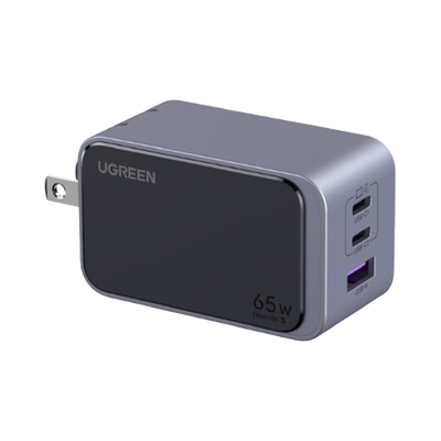 Cargador de 65W serie Nexode S | 3 Puertos de Carga Rápida | 2 USB-C | 1 USB-A | Tecnología GaN II | PD3.0 | QC4.0 | FCP/SCP/AFC/PPS/PPS2.0 | Tecnología de Protección Térmica | Optimiza la Carga | Carcasa Ignifuga.