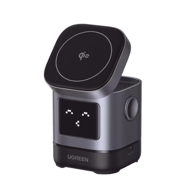 Estación de carga GaN 2 en 1 UGREEN de 100 W (Gris espacial)