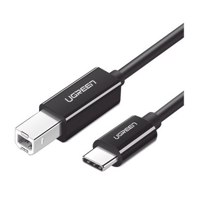Cable de Impresora o escáner USB-C | 1m (6 pies) | USB Tipo C a USB 2.0 Tipo B | Soporta Thunderbolt 3 | Alta velocidad | DAC | Compatible con Brother HP, Canon, Lexmark, Epson, Dell, Xerox, Samsung, etc.