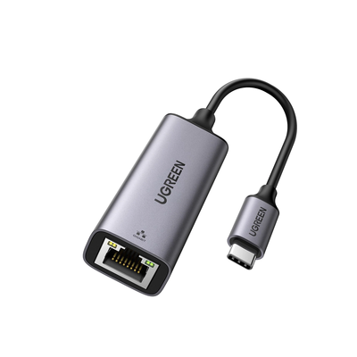 Adaptador de Red USB-C 3.1 (5 Gbps) a RJ45 | Thunderbolt 3 | Admite 10/100/1000 Mbps |  Chip Inteligente | Amplia Compatibilidad | Caja de Aluminio | Longitud del cable 10 cm.