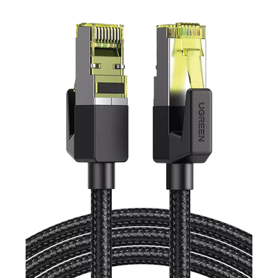 Cable Ethernet Cat7 CLASSâ… F/FTP Redondo con Malla de Nylon 2 Metros