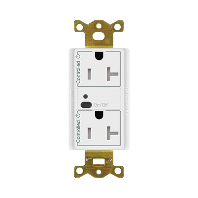 Receptáculo con señal inalámbrica ClearConnect Lutron VIVE / 20 A, control inteligente en 1 conector.