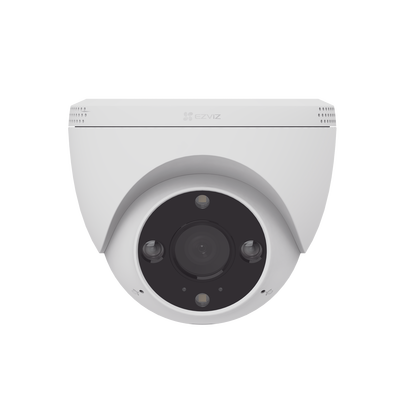 Domo IP 3 Megapíxel (2K) / Wi-Fi / Sirena y Estrobo /Audio de Dos Vías / Detección Humana y Vehiculo / Notificación Push / Audios Personalizables / Ranura Para Memoria hasta 512GB / Uso en Exterior IP67