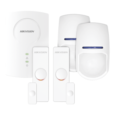 KIT Sensores Inalámbricos AX HUB / 1 Expansor de 8 Zonas Inalámbricas / 2 Contactos Magnéticos / 2 Sensores PIR para Interior / Compatible con panel AX HUB y Híbrido DS-PHA64-W4P2