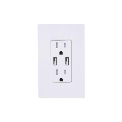 TOMACORRIENTE CON USB DUPLEX 15A