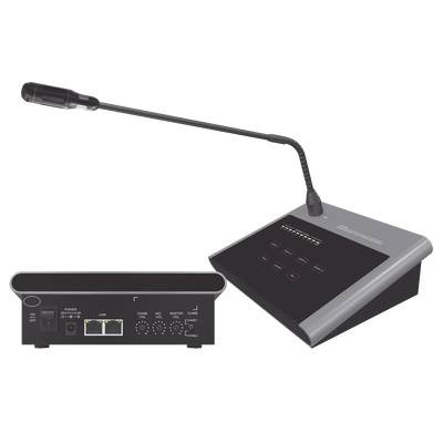 Microfono Remoto de 4 Zonas Para Sistema de Voceo Para Amplificadores SF4240UC y SF2240UC