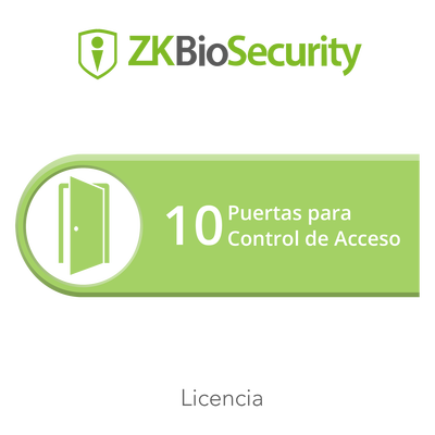 Licencia para ZKBiosecurity permite gestionar hasta 10 puertas para control de acceso
