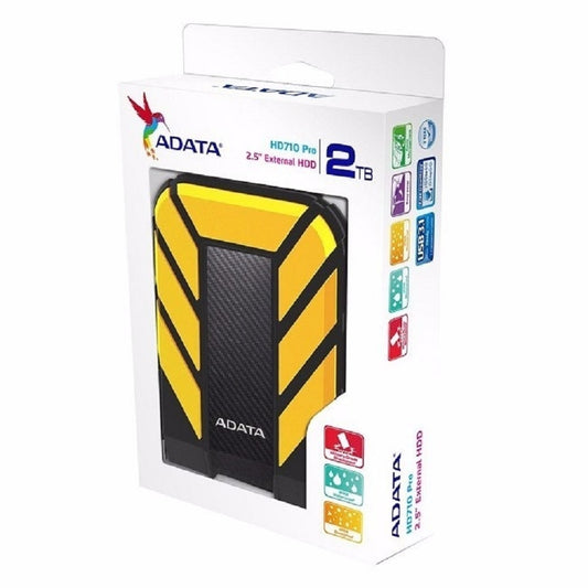 DISCO DURO EXTERNO ADATA HD710P 2TB PORTATIL 2.5 USB 3.2 WINDOWS MAC LINUX CONTRAGOLPES COLOR AMARILLO (AHD710P-2TU31-CYL)