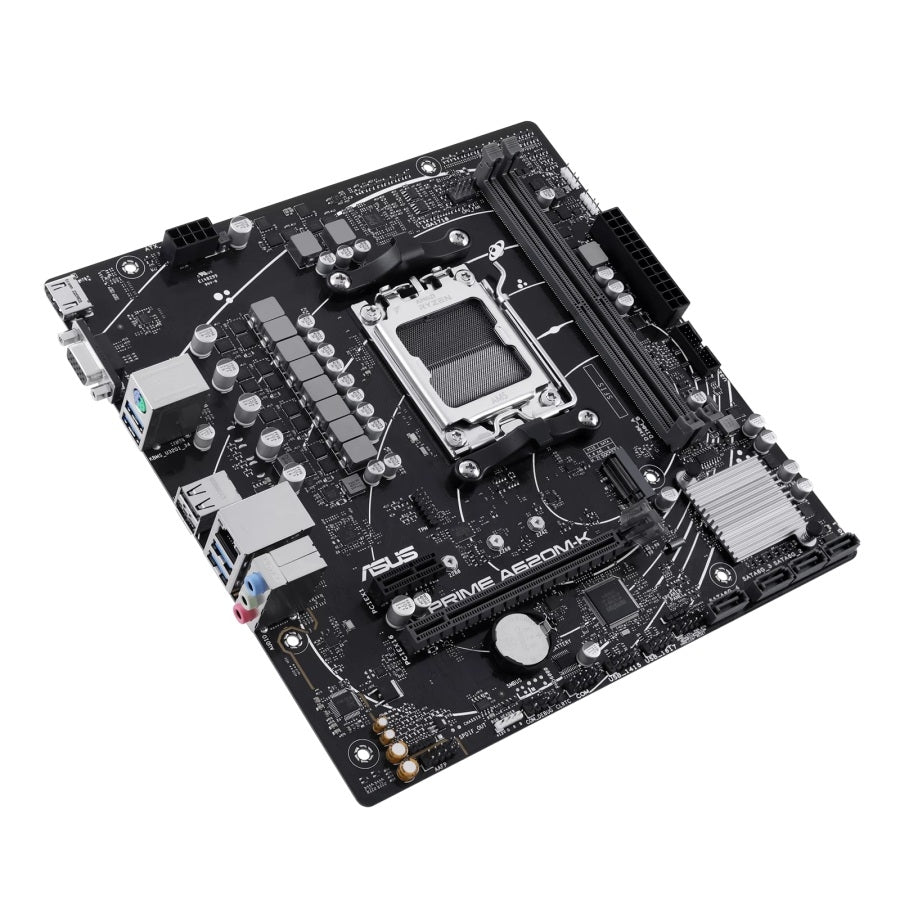 MB ASUS A620 AMD S-AM5 9A GEN /2X DDR5 5200 /HDMI /VGA /M.2 /4X USB 3.2 /MICRO ATX /GAMA BASICA