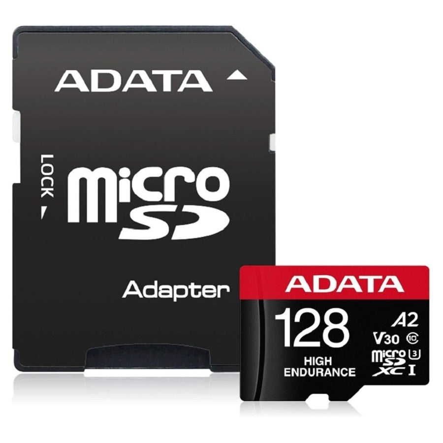 MEMORIA ADATA MICRO SDXC/SDHC 128GB UHS-I VIDEOVIGILANCIA 24/7 100MB/85MB 4K CLASE 10 U3 V30 A2 C/ADAPTADOR (AUSDX128GUI3V30SHA2-RA1)
