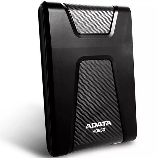 DISCO DURO EXTERNO ADATA HD650 1TB PORTATIL 2.5 USB 3.2 WINDOWS MAC LINUX CONTRAGOLPES COLOR NEGRO (AHD650-1TU31-CBK)
