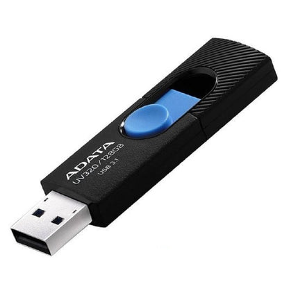 MEMORIA ADATA 128GB USB 3.2 UV320 RETRACTIL NEGRO-AZUL (AUV320-128G-RBKBL)