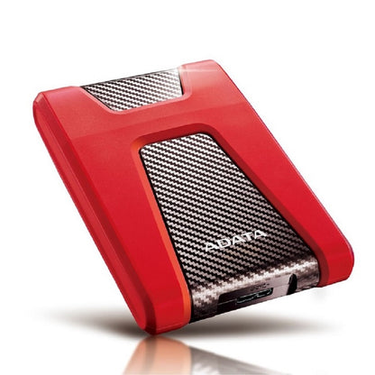 DISCO DURO EXTERNO ADATA HD650 2TB PORTATIL 2.5 USB 3.2 WINDOWS MAC LINUX CONTRAGOLPES COLOR ROJO (AHD650-2TU31-CRD)