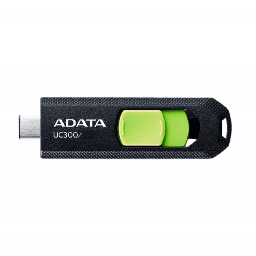 MEMORIA ADATA 64GB USB TIPO C UC300 RETRACTIL NEGRO VERDE (ACHO-UC300-64G-RBK/GN)