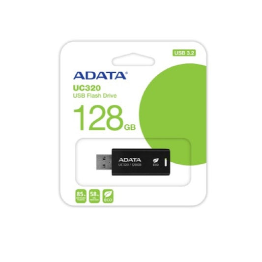 MEMORIA ADATA UC320 128GB CON CONECTOR DESLIZANTE SIN TAPA COLOR NEGRO (UC320-128G-RBK/BK)