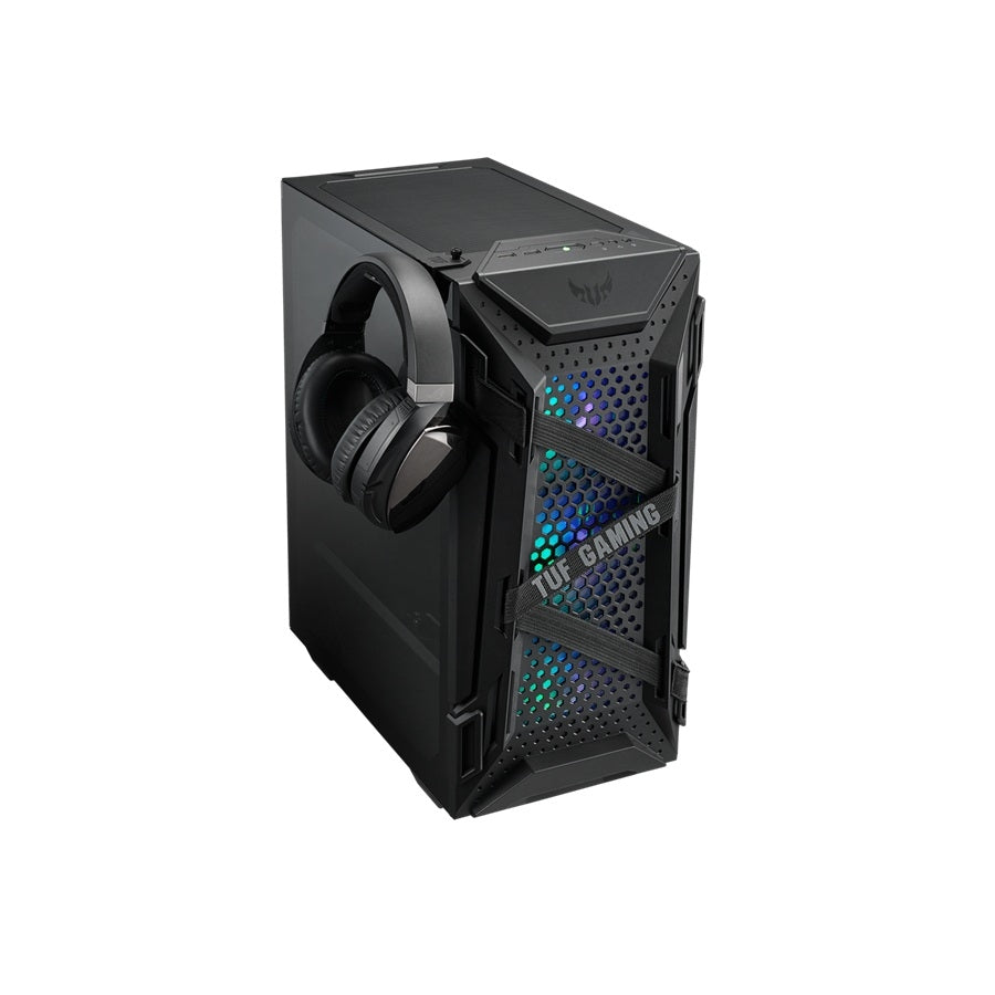 GABINETE ASUS TUF GAMING GT301 /MEDIA TORRE /ATX /CRISTAL TEMPLADO /NEGRO /RGB