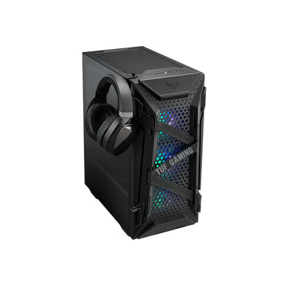 GABINETE ASUS TUF GAMING GT301 /MEDIA TORRE /ATX /CRISTAL TEMPLADO /NEGRO /RGB
