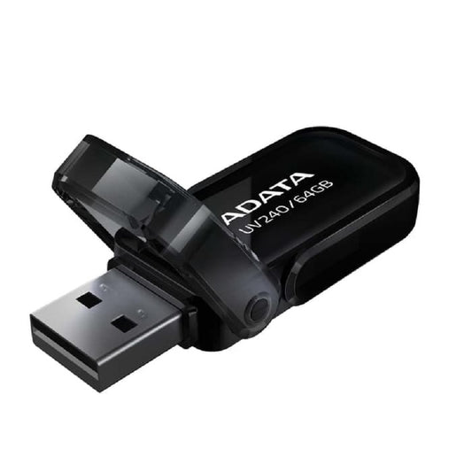 MEMORIA ADATA 64GB USB 2.0 UV240 NEGRO (AUV240-64G-RBK)