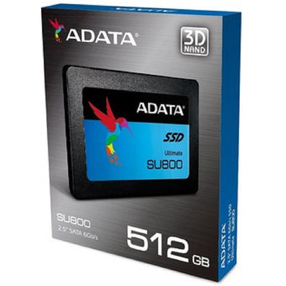 UNIDAD DE ESTADO SOLIDO SSD INTERNO ADATA SU800 512GB 2.5 SATA3 LECT. 560 ESCRIT. 520 MBS 7MM PC LAPTOP MINIPC ALTO RENDIMIENTO 3DNAND (ASU800SS-512GT-C)