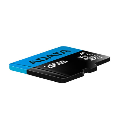 MEMORIA ADATA MICRO SDHC/SDXC 256GB UHS-I 100MB/25MB CLASE 10 V10 A1 C/ADAPTADOR (AUSDX256GUICL10A1-RA1)