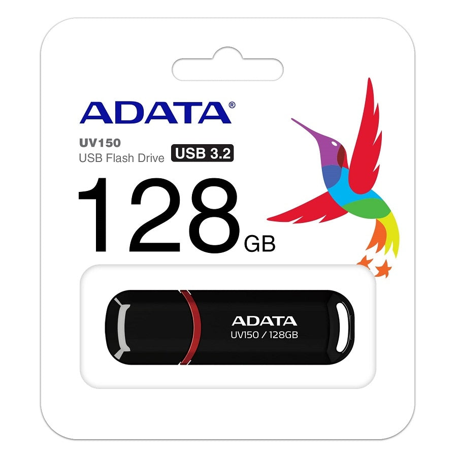 MEMORIA ADATA 128GB USB 3.2 UV150 NEGRO (AUV150-128G-RBK)