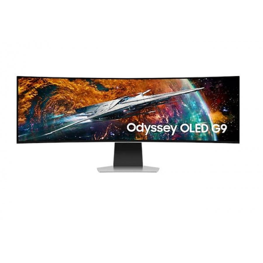 MONITOR LED SAMSUNG 49 PULGADAS, WIDESCREEN, 5120 X1440, ODYSSEY OLED G9 G95SC, COLOR SILVER, 1 HDMI, 1 D. PORT, USB HUB, WIFI, BLUETOOTH, BOCINAS, GAMER 240HZ, 1800R, .03MS, CURVO